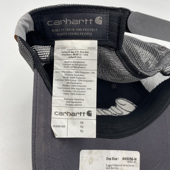Quantico National Cemetery Hat‎ Cap Snap Back Gray Mesh Trucker Carhartt Mens - Picture 8 of 10